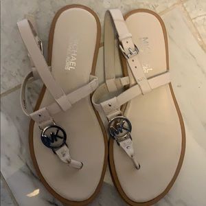 Michael Kors White Sandals, Size 5.5